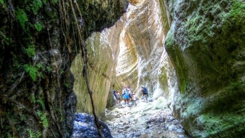 Avakas Gorge Cyprus walking through canyon