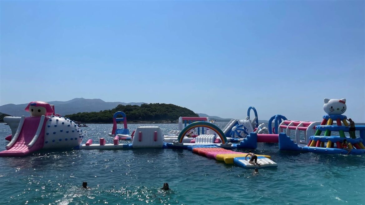 Inflatables at Ksamil Beaches