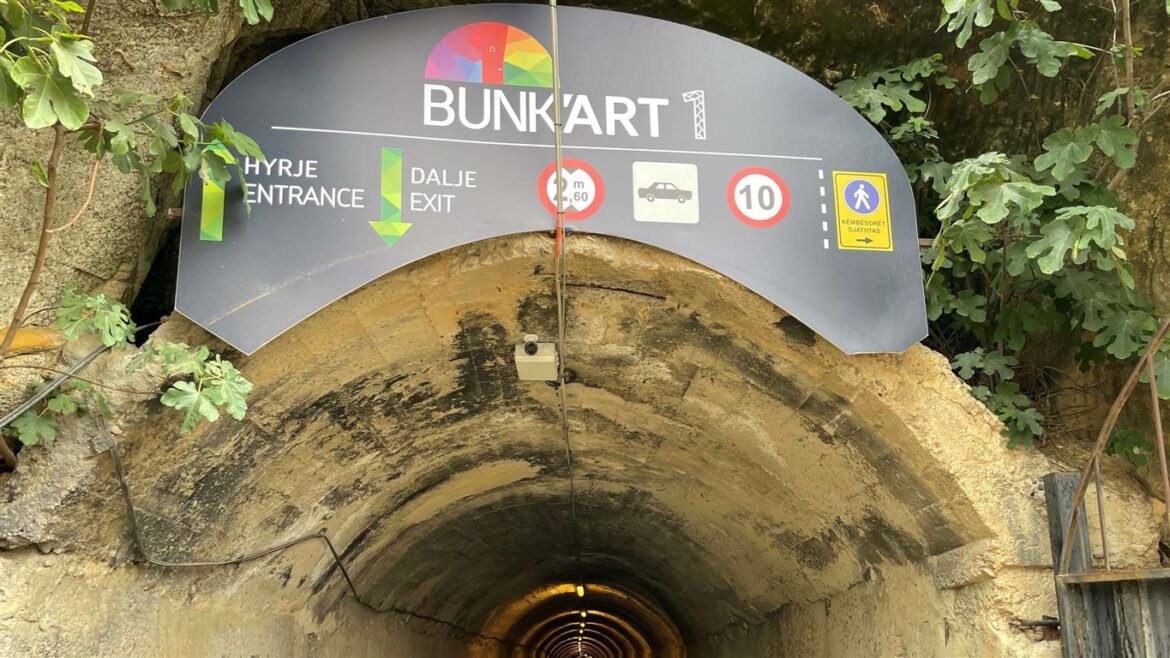Tours in Albania - the entrance to Bunk Art 1