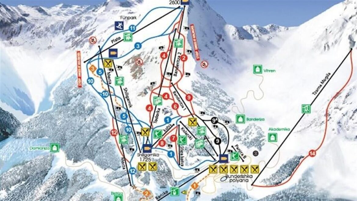 Bansko Ski Map