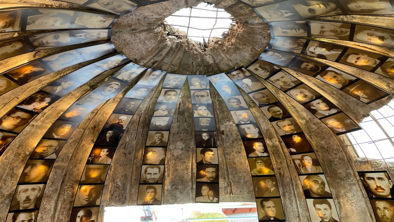 Nuclear Bunker turned museum with holes in ceiling