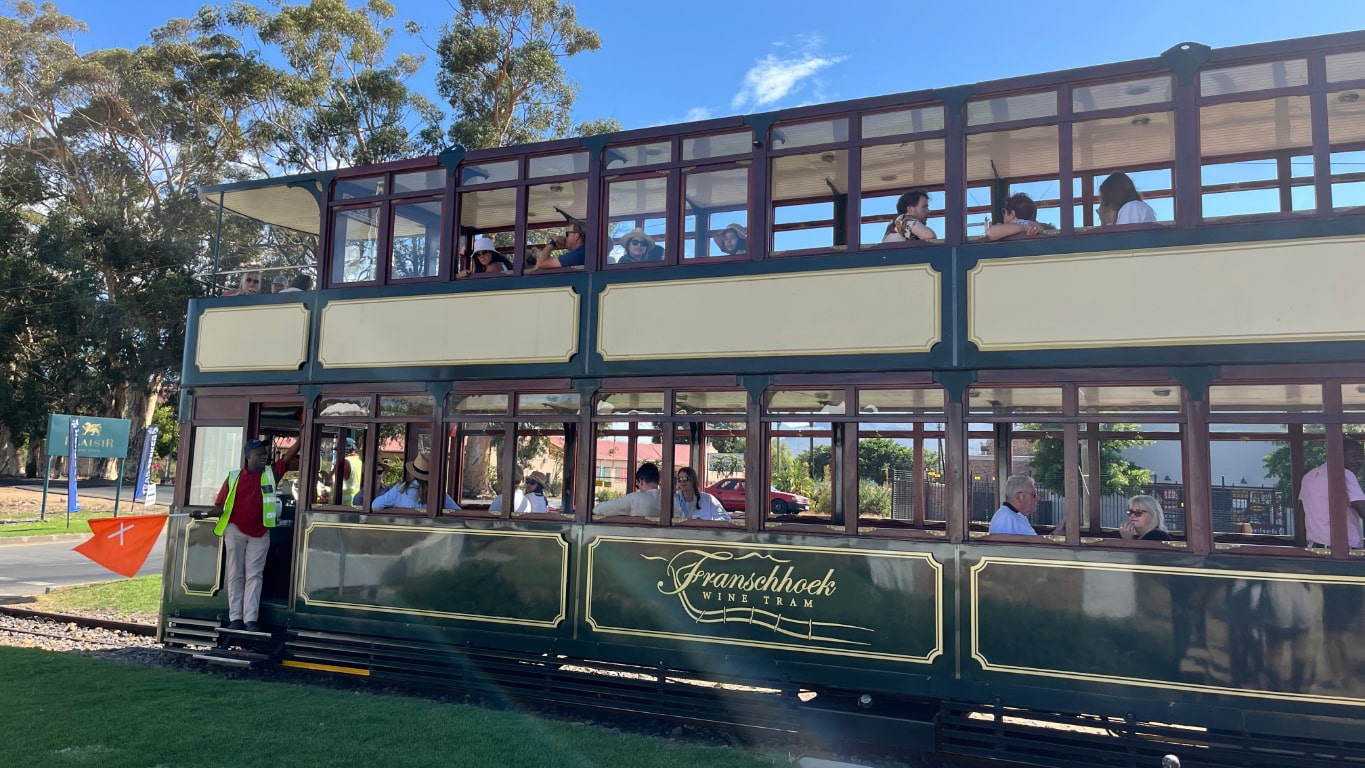 The Frankschhoek Wine Tram in Cape Town South Africa