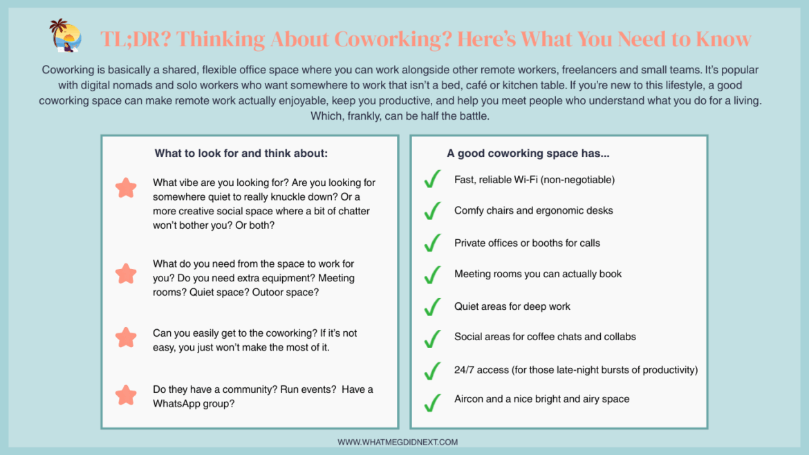 Coworking Post TLDR Coworking Summary