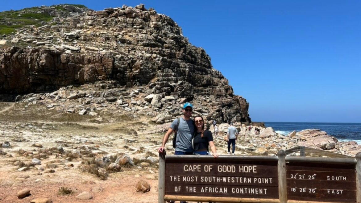 Meg and Aaron at the Cape of Good Hope, South Africa Meg and Aaron at the Cape of Good Hope, South Africa